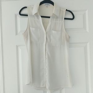 Express Portofino shirt size small ivory